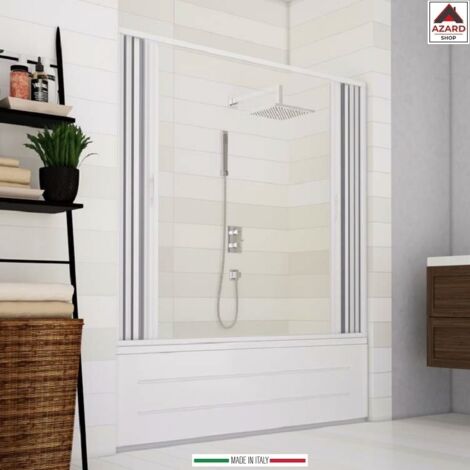Box vasca con apertura centrale scorrevole in PVC