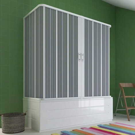 Box vasca con apertura scorrevole tre lati in PVC
