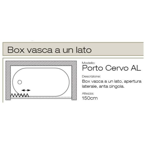 Parete A Soffietto Per Vasca.Box Doccia Per Vasca A Soffietto In Pvc Nicchia Sopravasca Un Lato Anta Colorato Misura 140 Pcal 140 Opz 140