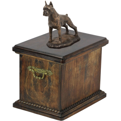 Boxer, Boxer I - eine Urne für Hundeasche, eine Urne mit einer Statuette, eine elegante Urne im klassischen Stil von Art-Dog