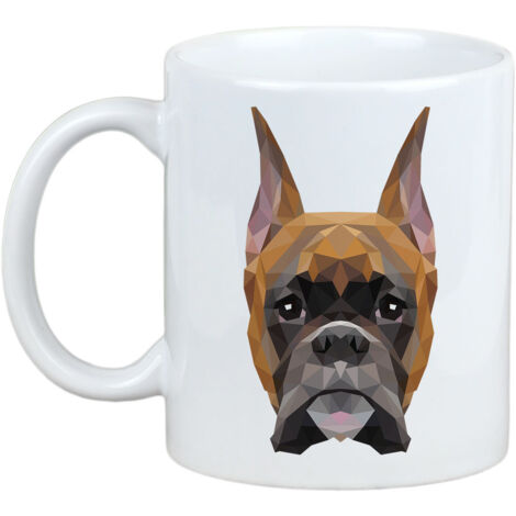 Boxer, Boxer I - Mug avec photo et inscription chien géométrique Art-Dog
