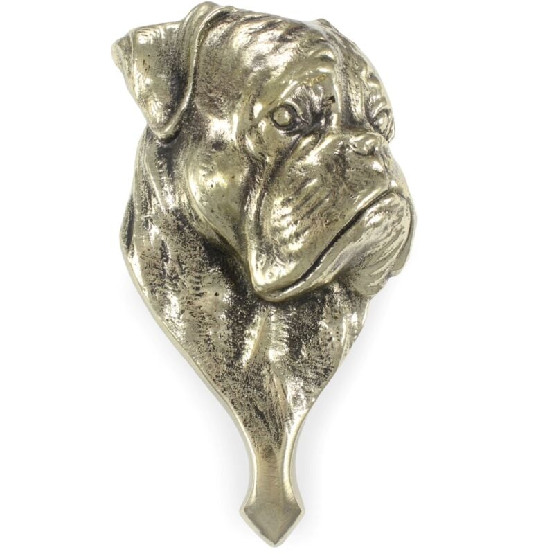 Image of Boxer, Boxer I - un batacchio a forma di testa di cane, un batacchio in ottone, una decorazione retrò per porte di Art-Dog