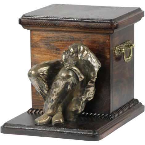 Boxer, Boxer II - urna para cenizas de perro con estatuilla, elegante urna para perro, urna única con busto de perro de Art-Dog