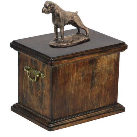 Boxer, Boxer III - urne pour cendres de chien, urne avec statuette, urne élégante de style classique de la marque Art-Dog