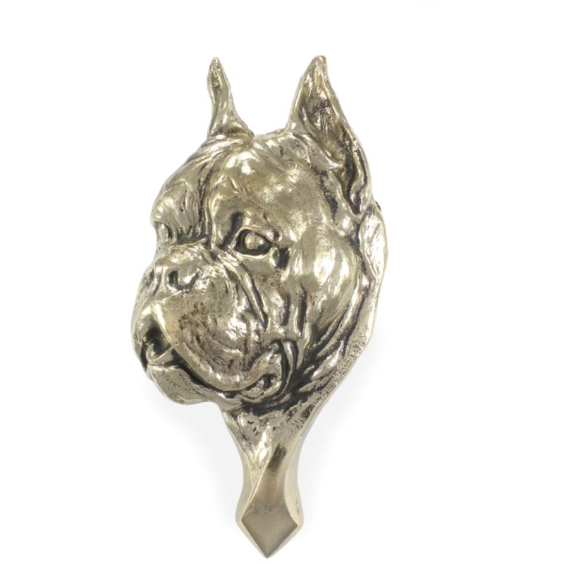 Image of Boxer, Boxer - un batacchio a forma di testa di cane, un batacchio in ottone, una decorazione retrò per porte di Art-Dog