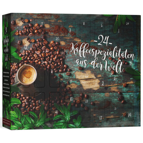 BOXILAND® Kaffee Adventskalender 2025 [GANZE BOHNEN · BIO & FAIRTRADE] – 24 Spezialitätenkaffees aus aller Welt – Geröstete Premium-Bohnen für Vollautomaten & Genießer