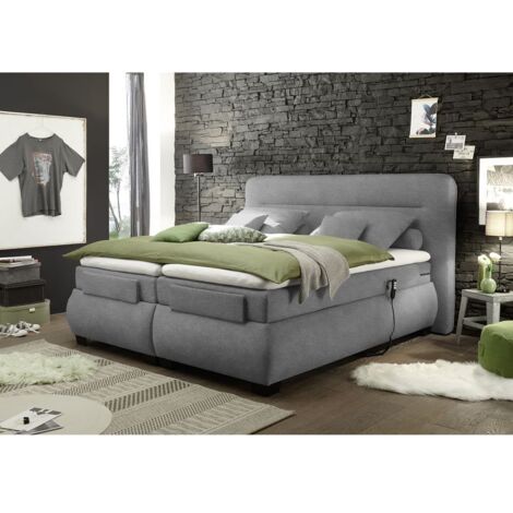 Boxspringbett 180x200 cm elektrisch verstellbar EDIRNE-09 in Uran 17 senf