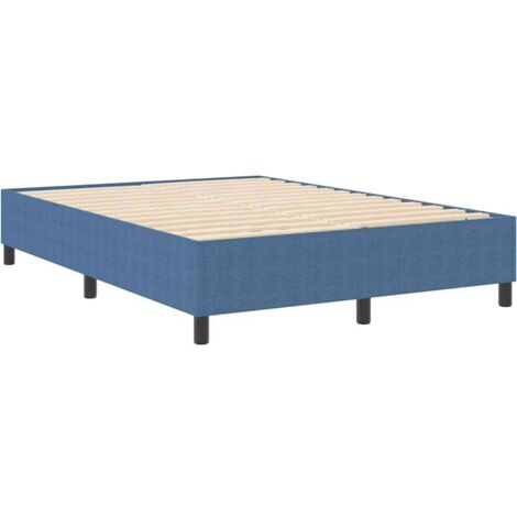 Boxspringbett Blau 140 x 190 cm Cordstoff vidaXL
