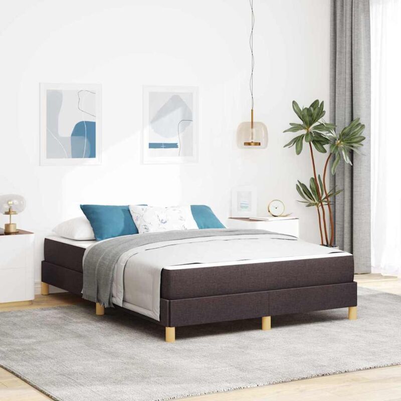 Boxspringbett Braun 140 X 200 Cm Stoff, Ingenieurholz Vidaxl