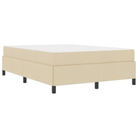 Boxspringbett Creme und Schwarz 140 x 190 cm vidaXL