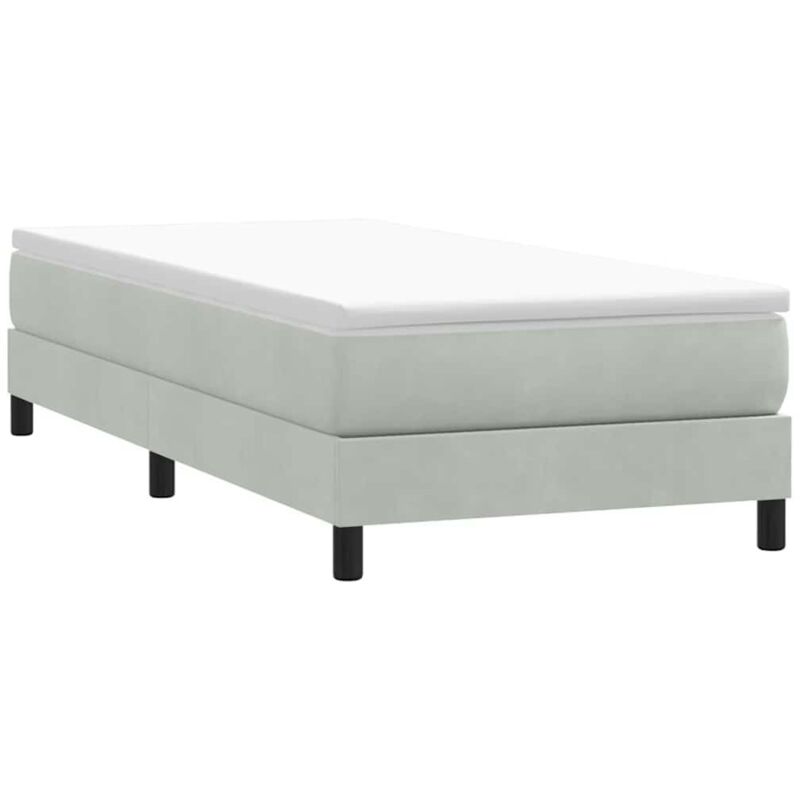 Boxspringbett Ohne Matratze Hellgrau 90x210 Cm Samt Vidaxl444508