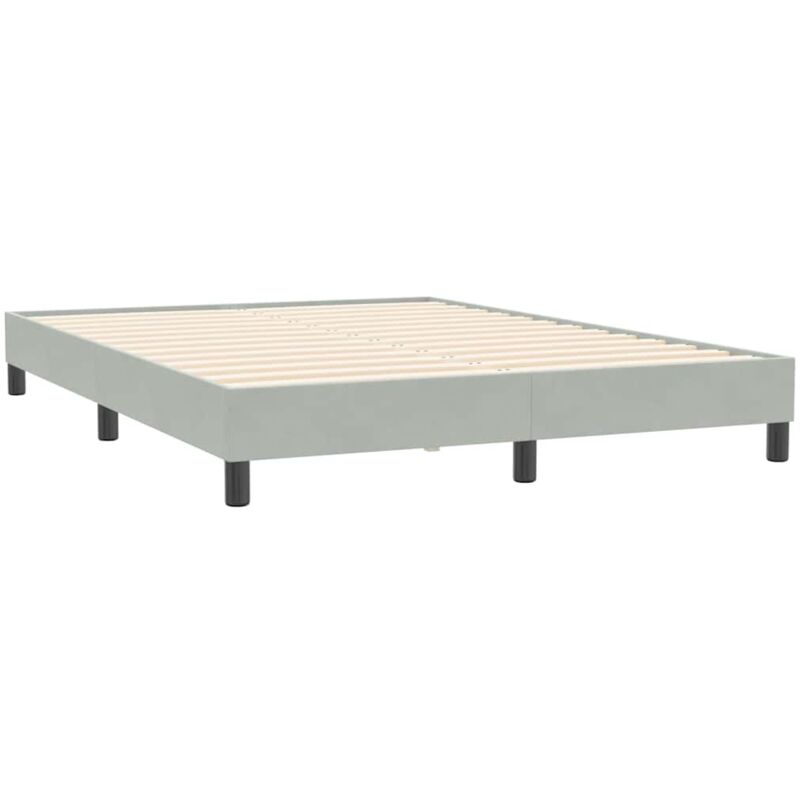 Boxspringbett Ohne Matratze Hellgrau 160x210 Cm Samt Vidaxl