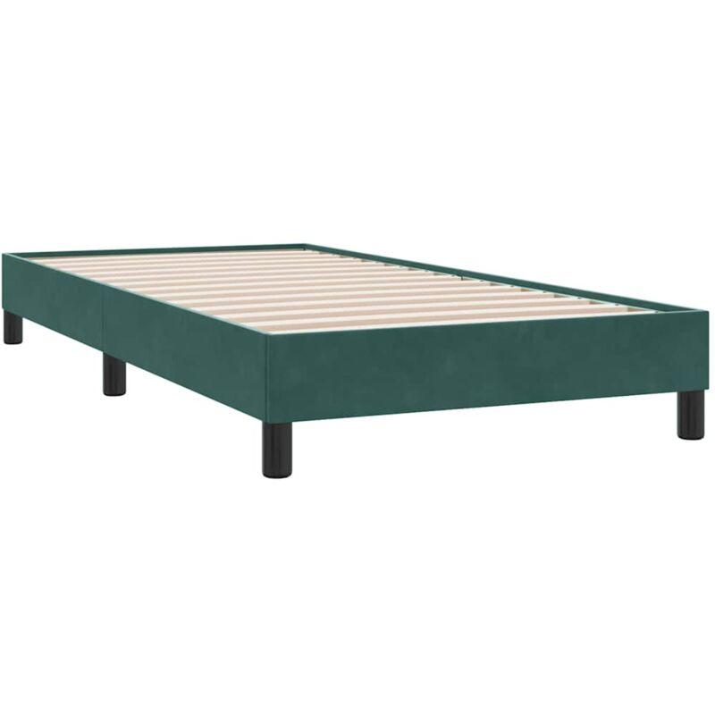 Boxspringbett Ohne Matratze Dunkelgrün 80x210 Cm Samt Vidaxl