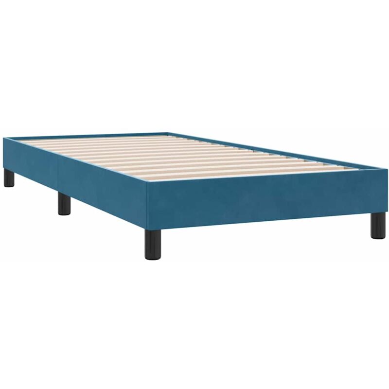 Boxspringbett Ohne Matratze Dunkelblau 100x210 Cm Samt Vidaxl