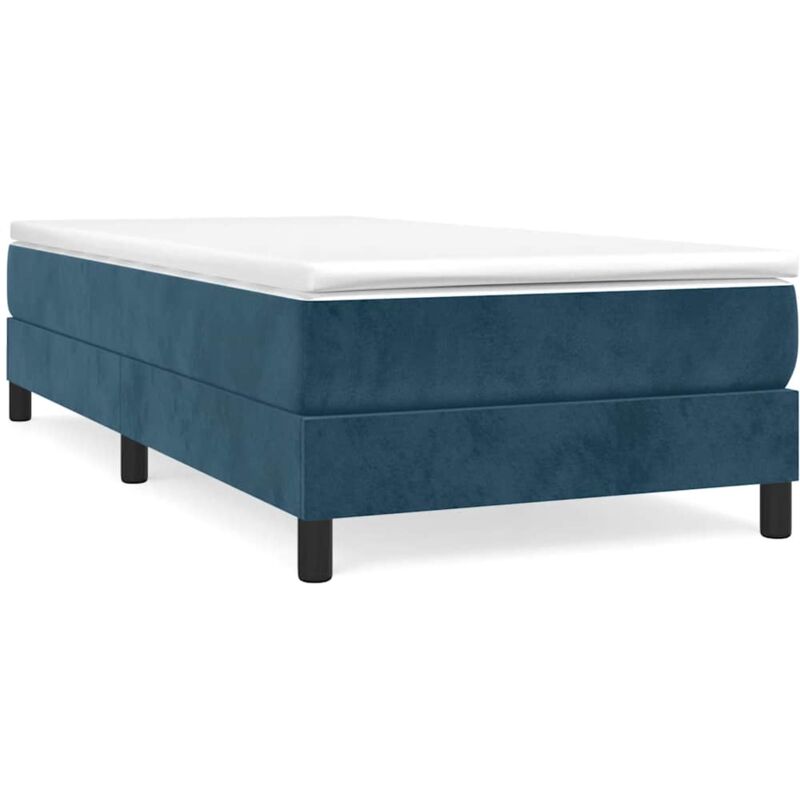 Bettgestell Ohne Matratze Dunkelblau 90x190 Cm Samt Vidaxl