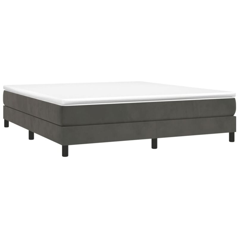 Bettgestell Ohne Matratze Dunkelgrau 160x200 Cm Samt Vidaxl