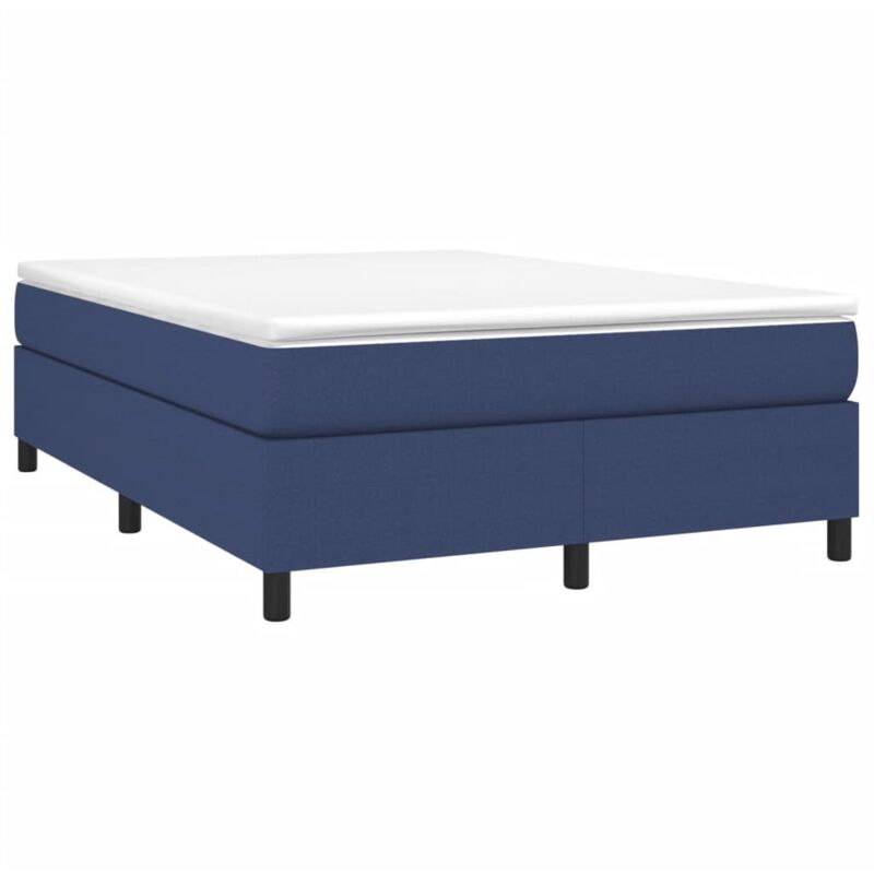 Bettgestell Ohne Matratze Blau 140x190 Cm Stoff Vidaxl