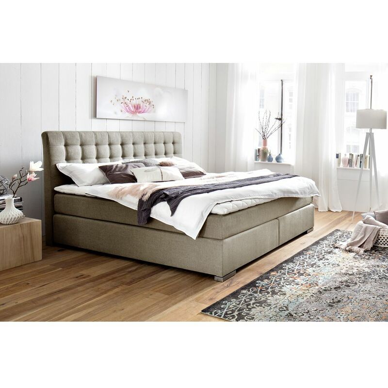 Lomadox - Boxspringbett in 160x200 cm LORETO-114 in Anthrazit, Härtegrad H2