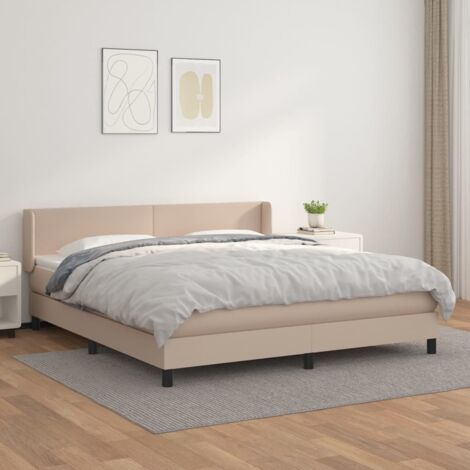 Boxspringbett Matratze Cappuccino-Braun 180x200 cm Kunstleder vidaXL