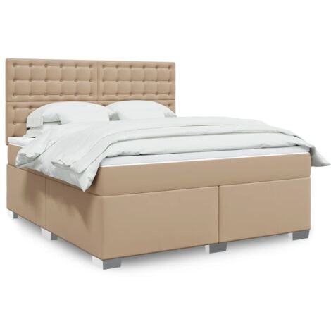 Boxspringbett Matratze Cappuccino-Braun 180x200 cm Kunstleder vidaXL
