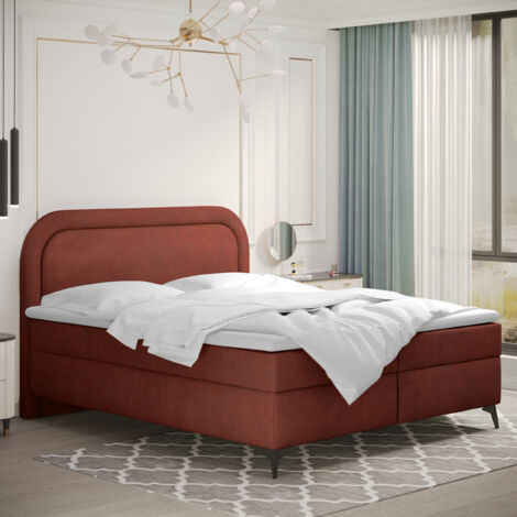 Boxspringbett mit bettkasten und topper Valentino, mehrere Größen Noel 160x200 cm Kupfer
