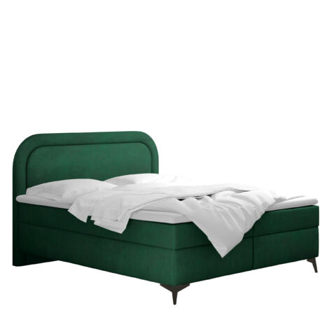Boxspringbett mit bettkasten und topper Valentino, mehrere Größen Noel 180x200 cm Grün