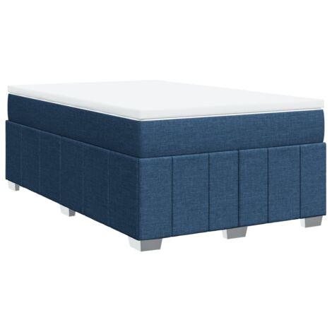 Boxspringbett mit Matratze Blau 120x200 cm Stoff vidaXL