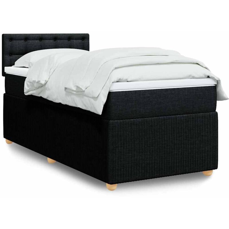 Boxspringbett Mit Matratze Schwarz 80x200 Cm Stoff Vidaxl