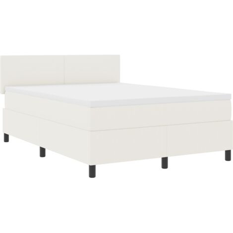 Boxspringbett mit Matratze Creme 140x200 cm Cord-Optik vidaXL