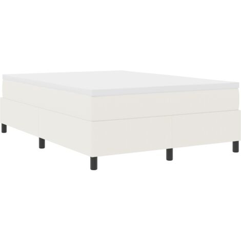 Boxspringbett mit Matratze Creme 140x200 cm Cord-Stoff vidaXL