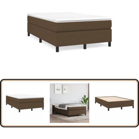 Boxspringbett mit Matratze Dunkelbraun 120x190 cm Stoff - Boxspringbett - Doppelbett - Bettenrahmen - Matratze - Matratzenauflage