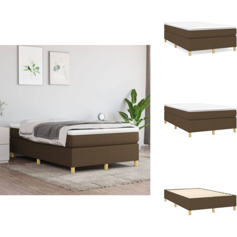 Boxspringbett mit Matratze Dunkelbraun 120x200 cm Stoff - Boxspringbett - Doppelbett - Bettenrahmen - Matratze - Matratzenauflage