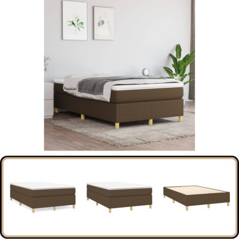 Boxspringbett mit Matratze Dunkelbraun 120x200 cm Stoff - Boxspringbett - Doppelbett - Bettenrahmen - Matratze - Matratzenauflage