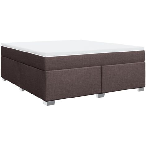 Boxspringbett mit Matratze Dunkelbraun 180x200 cm Stoff vidaXL