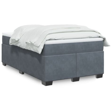 Boxspringbett mit Matratze Dunkelgrau 120x200 cm Samt vidaXL