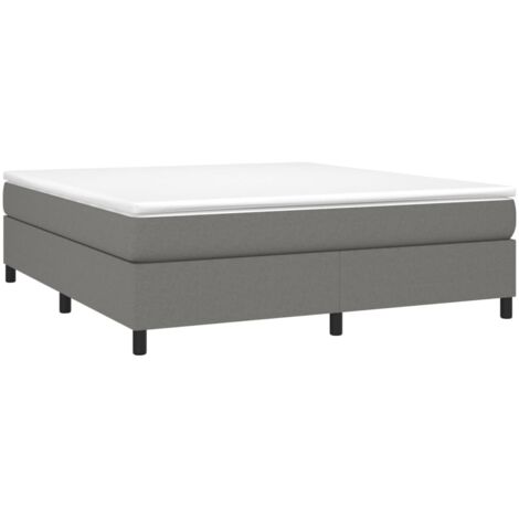 Boxspringbett mit Matratze Dunkelgrau 180x200 cm Stoff vidaXL
