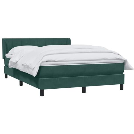 Boxspringbett mit Matratze Dunkelgrün 160x220 cm Samt vidaXL