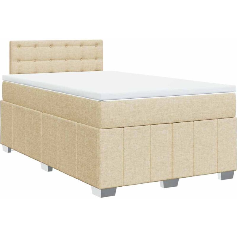 Boxspringbett Mit Matratze Creme 120x200 Cm Stoff Vidaxl