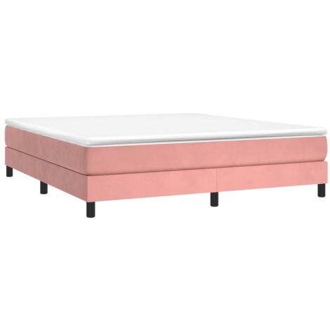 Boxspringbett mit Matratze Rosa 180x200 cm Samt vidaXL