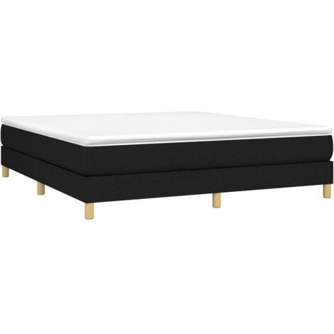 Boxspringbett mit Matratze Schwarz 180x200 cm Stoff vidaXL