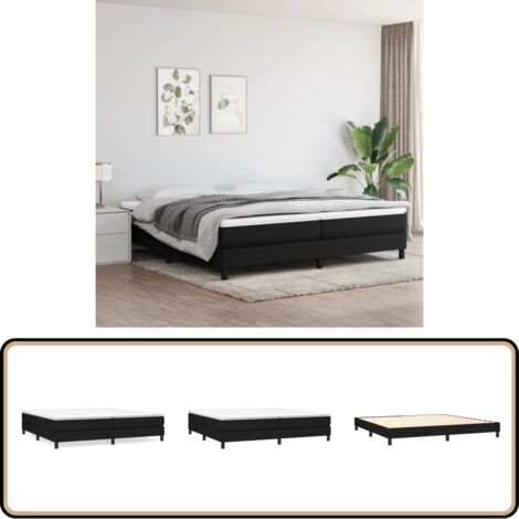 Boxspringbett mit Matratze Schwarz 200x200 cm Stoff - Boxspringbett - Doppelbett - Bettsystem - Matratze - Federkernmatratze