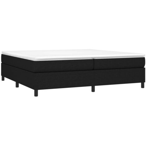 Boxspringbett mit Matratze Schwarz 200x200 cm Stoff vidaXL