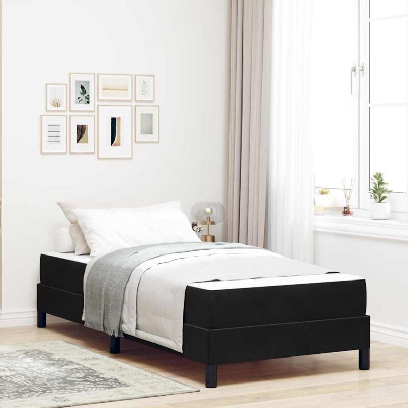 Boxspringbett Mit Matratze Schwarz 80 X 200 Cm Samt Vidaxl