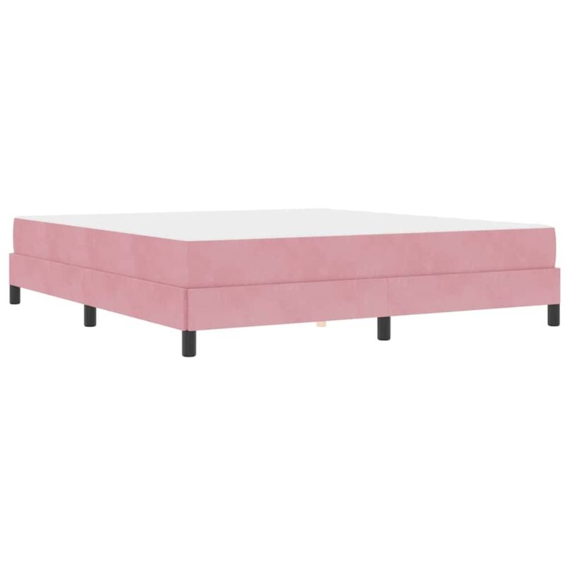 Boxspringbett Mit Matratze Mit Matratze Rosa 180 X 200 Cm Samt Vidaxl