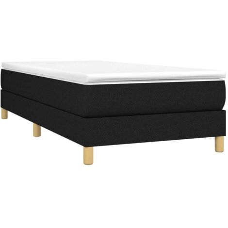 Boxspringbett mit Matratze Schwarz 90x200 cm Stoff vidaXL