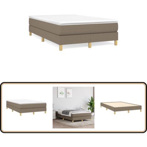 Boxspringbett mit Matratze Taupe 120x190 cm Stoff - Boxspringbett - Doppelbett - Bettenrahmen - Matratze - Matratzenauflage