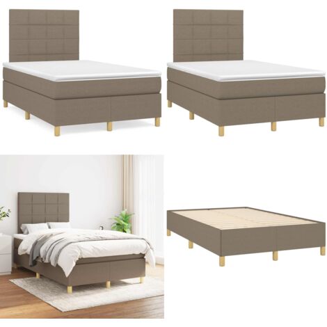 Boxspringbett mit Matratze Taupe 120x190 cm Stoff - Boxspringbett - Doppelbett - Bettenrahmen - Schlafsofa - Liegefläche 120x190 Cm - Home & Living