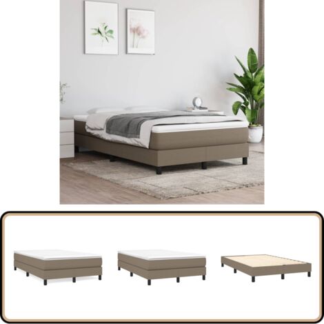 Boxspringbett mit Matratze Taupe 120x200 cm Stoff - Boxspringbett - Doppelbett - Bettenrahmen - Matratze - Matratzenauflage