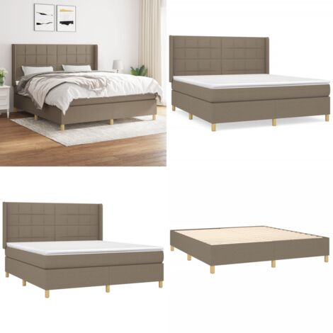 Boxspringbett mit Matratze Taupe 160x200 cm Stoff - Boxspringbett - Boxspringbetten - Home & Living