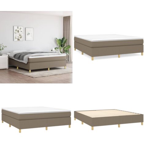 Boxspringbett mit Matratze Taupe 160x200 cm Stoff - Boxspringbett - Doppelbett - Bettenrahmen - Matratze - Tapete - Home & Living